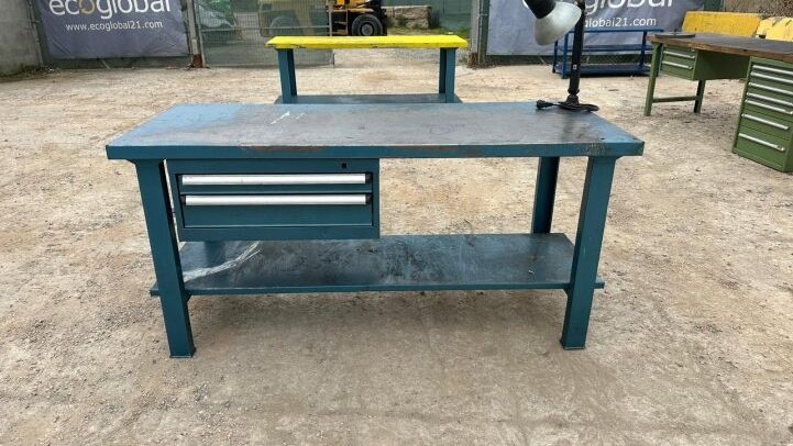 - LOT OF METAL WORK TABLES